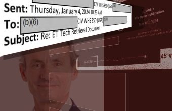 All'interno della revisione del Pentagono del presunto testo di recupero di un incidente UFO di Christopher Mellon