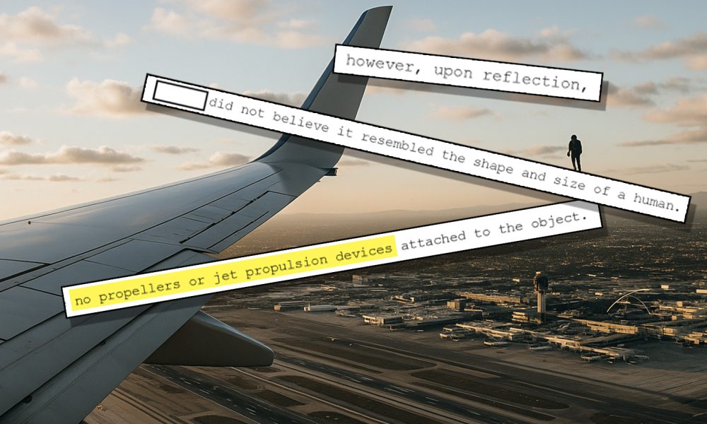 L'FBI pubblica i file del caso "Jetpack" del LAX; L'intervista al pilota contraddice la descrizione del Jetpack